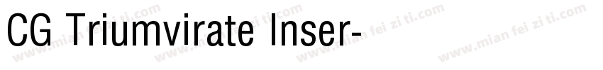 CG Triumvirate Inser字体转换